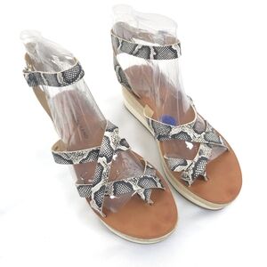 LUCKY Brand Jakina Natural Alamera Wedge Sandals Size 9.5M